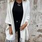 Oversized Tassel Shawl Coat